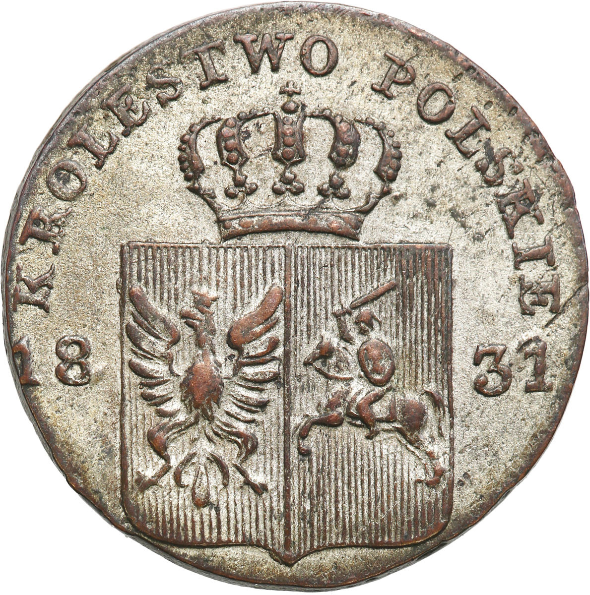 Powstanie Listopadowe. 10 groszy 1831, Warszawa - łapy Orła zgięte